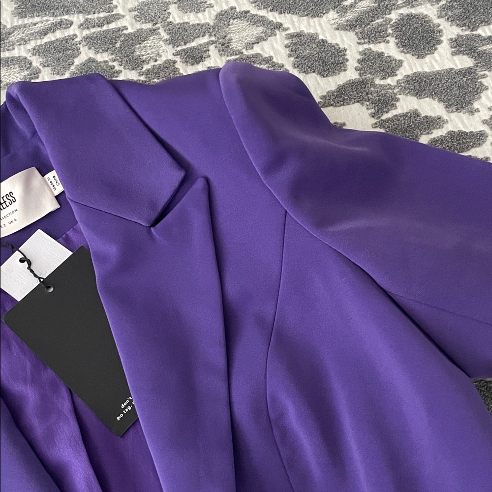 NWT 4th & Reckless Chic Purple Blazer with Cutout Design - Picture 10 of 12